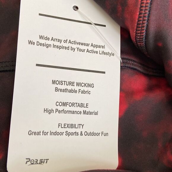 Porsit legging black and red rose print NWT Sz Xs - Picture 7 of 7